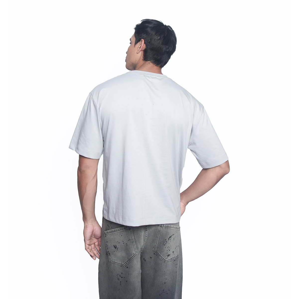 Boxy Fit Gris Claro - Imagen 2