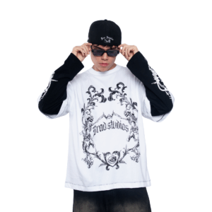 Boxy Fit Doble Manga - Double Skulls