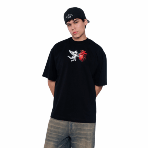 Oversize Negro - Angels Guard Our Heart