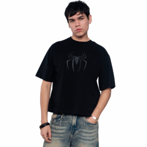 Boxy Fit - Spiderman in Black