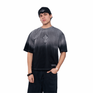 Boxy Fit Negro Focalizado - Cruz